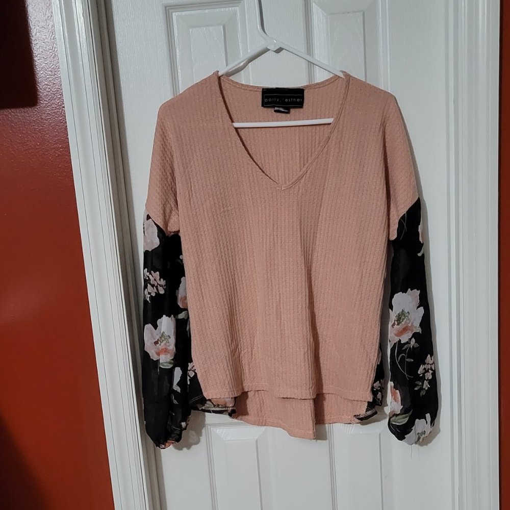 Pink and Floral Blouse